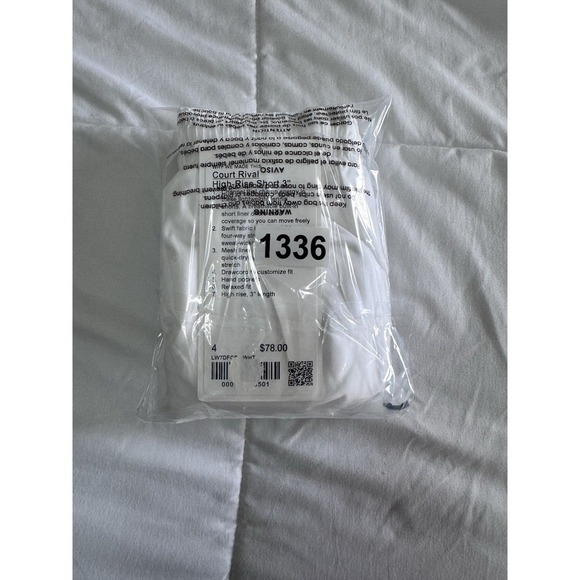 New Lululemon Court Rival High-Rise Short 3" Size 4 White, Liner Drawstring NWT - Picture 5 of 9